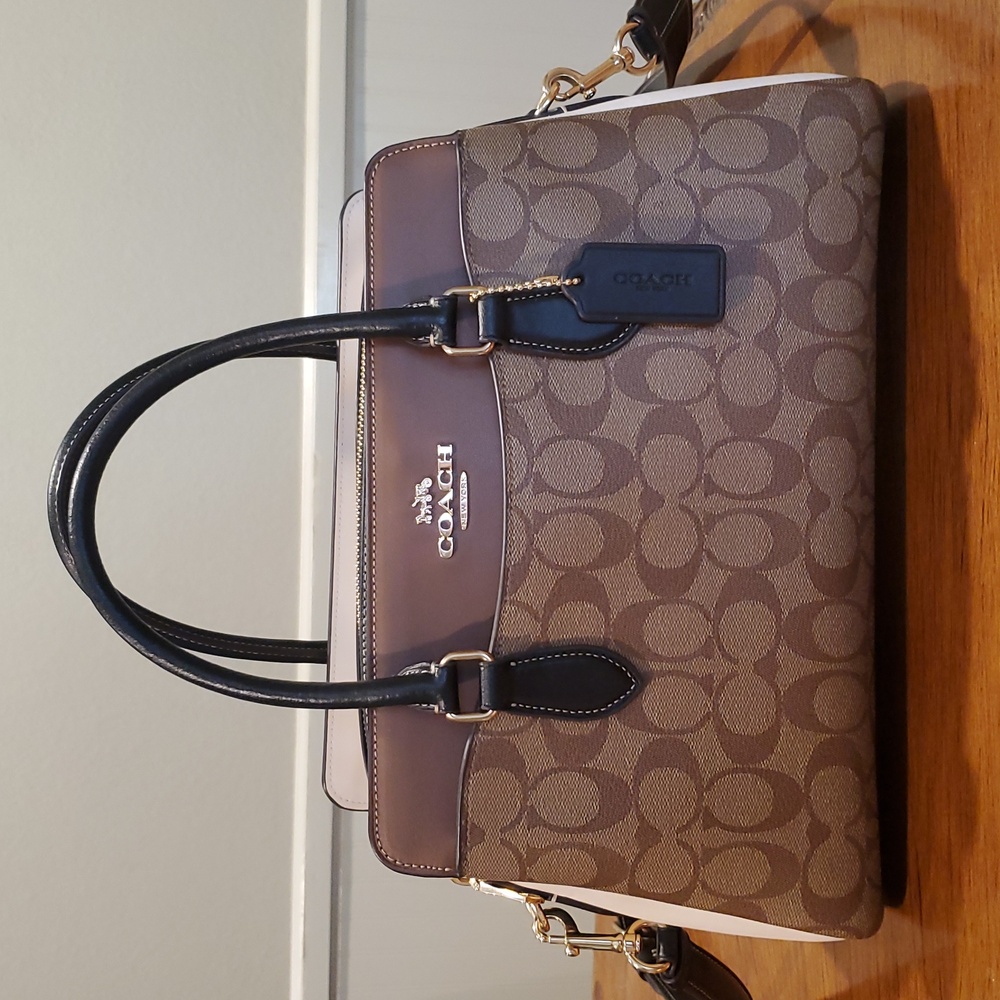 Coach Darcie Signature Carryall Colorblock Bag - Picture 2 of 16